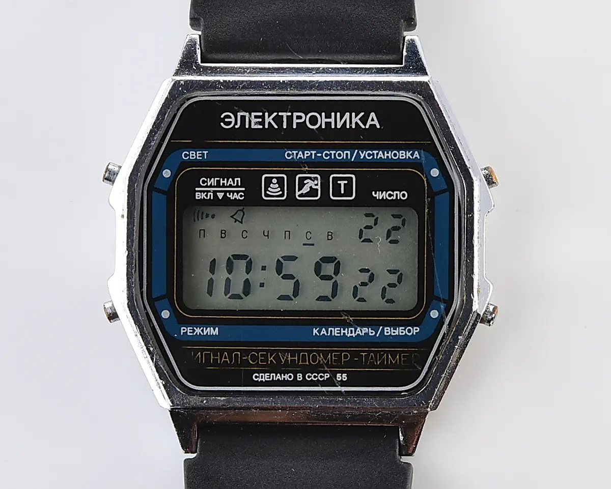 Digital vintage USSR wristwatch Electronika 55 - alarm chronograph - Image 8