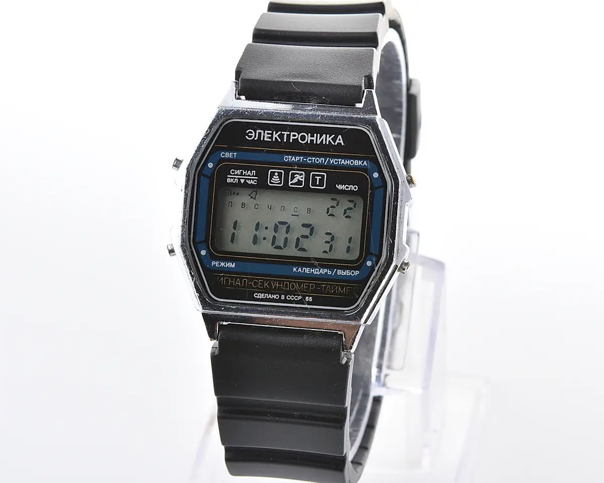 Digital vintage USSR wristwatch Electronika 55 - alarm chronograph