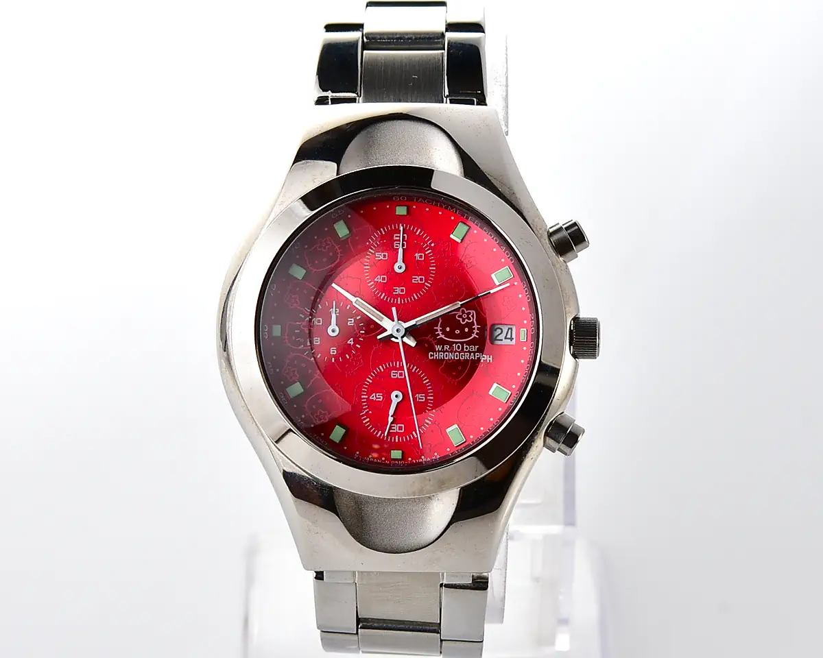 Vintage Citizen Hello Kitty Chronograph – Red Dial 2000 Limited Edition, complete with box & manual, from 2000 - Image 2
