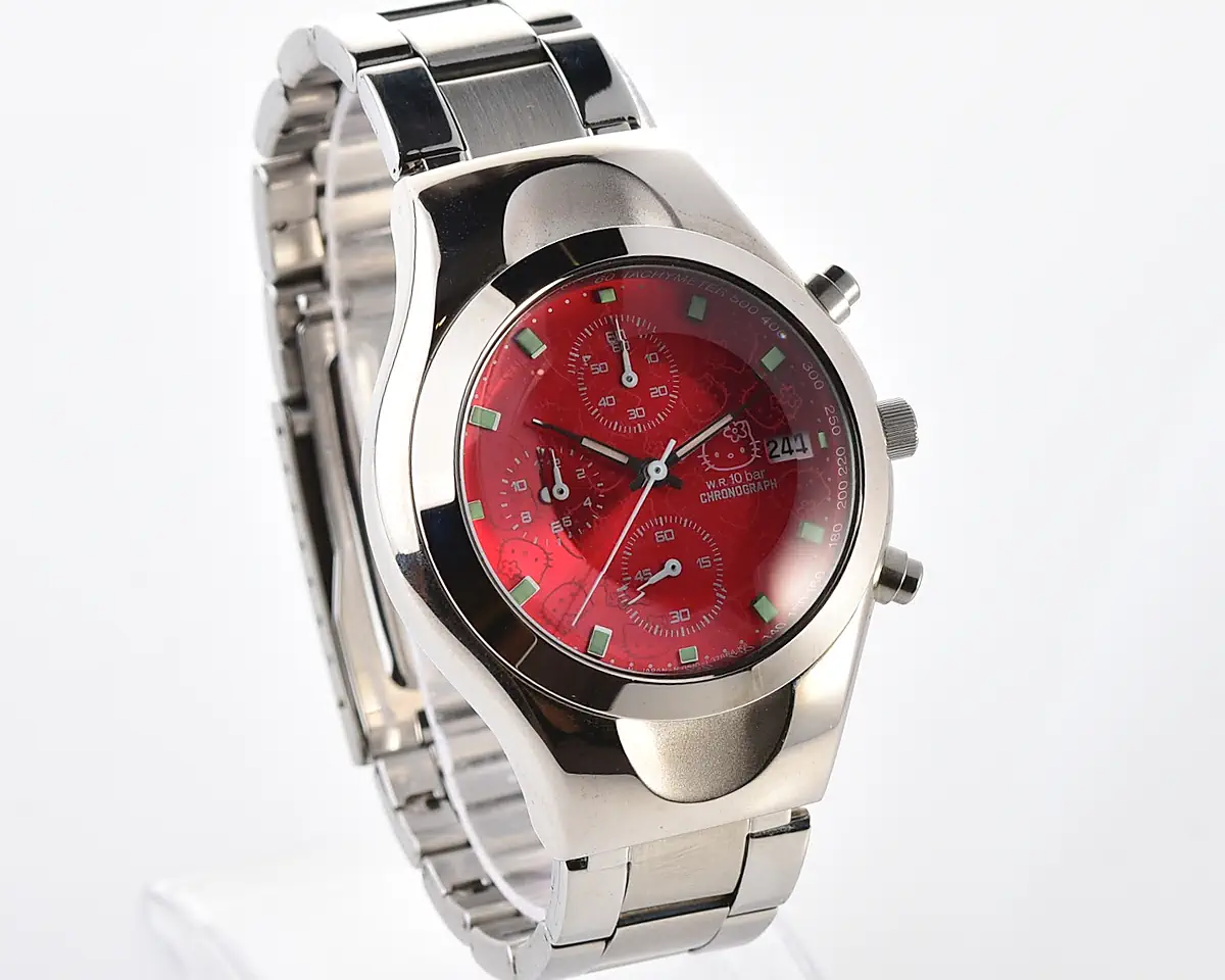 Vintage Citizen Hello Kitty Chronograph – Red Dial 2000 Limited Edition, complete with box & manual, from 2000 - Image 3
