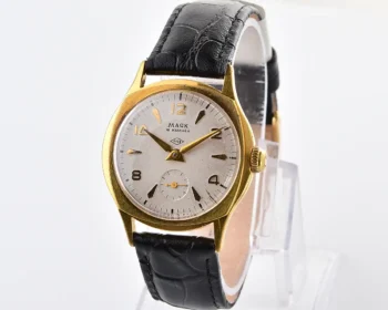 Vintage Soviet gold-plated Mayak mechanical watch, PChZ, from 1950s