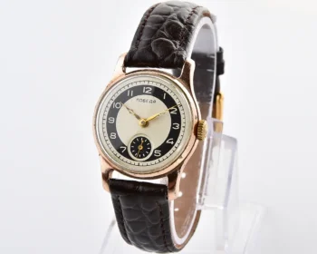 Vintage Soviet Pobeda mechanical watch, ZiM factory – two-tone bullseye dial, presented to an Army captain in 1962