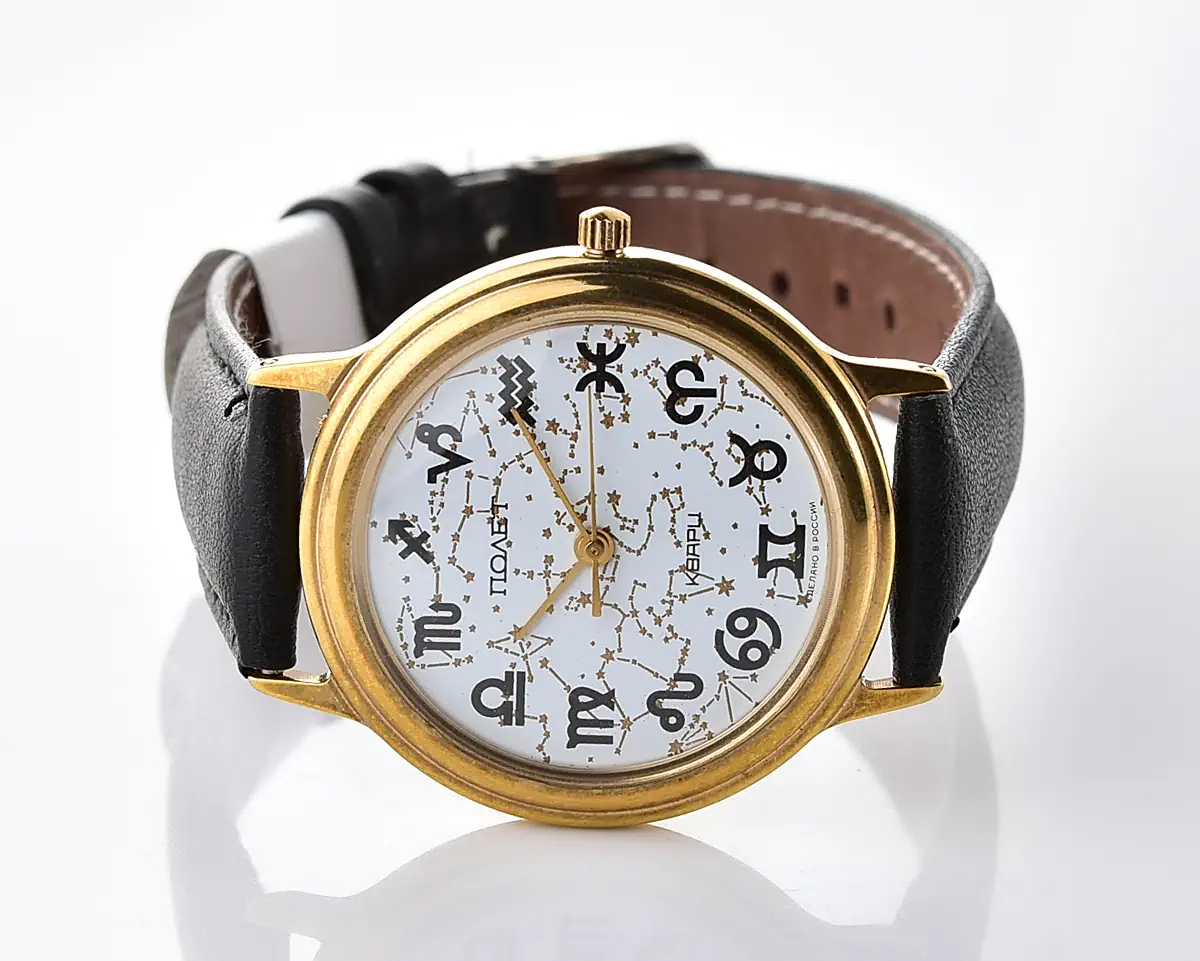 Poljot Zodiac Signs quartz wristwatch – white constellation dial - Image 9