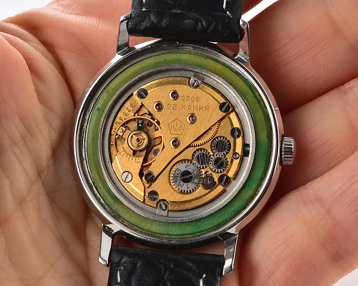 Vintage Poljot De Luxe with slim 23 jewels 2209 movement - stainless steel case, 1960s - Image 12