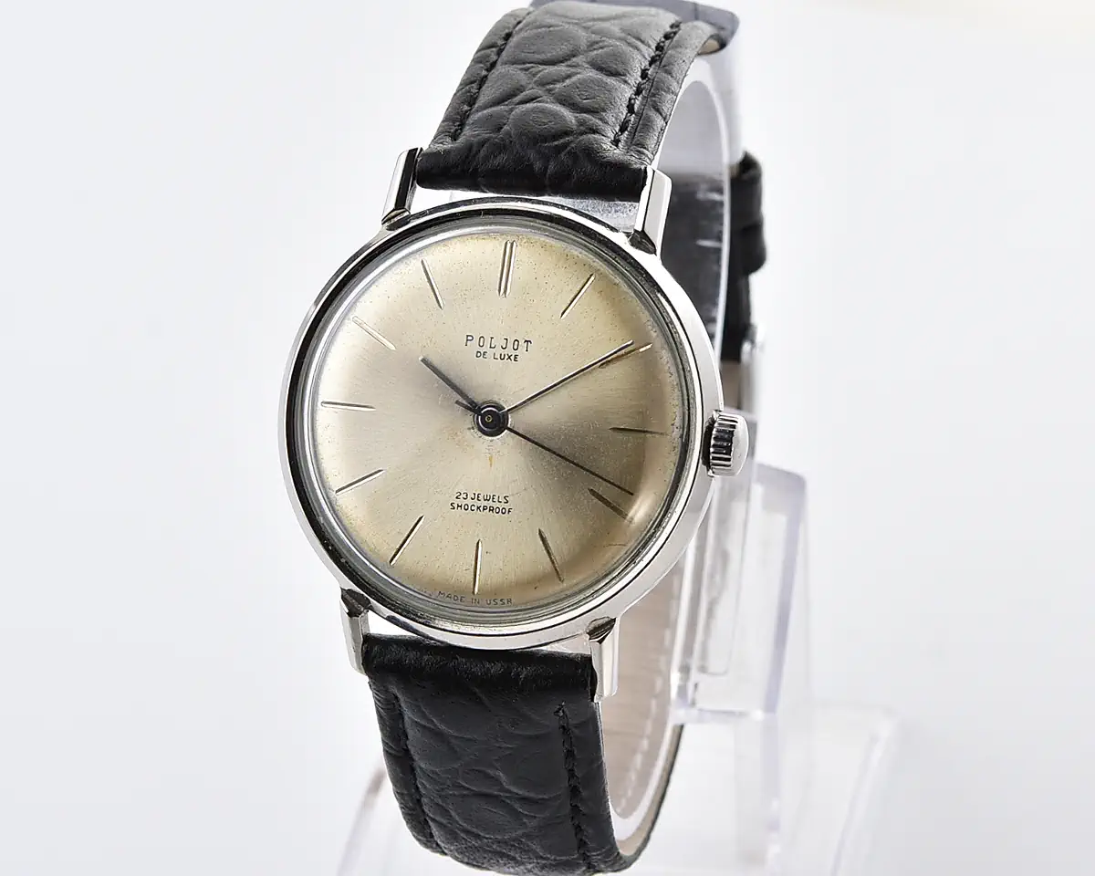Vintage Poljot De Luxe with slim 23 jewels 2209 movement - stainless steel case, 1960s