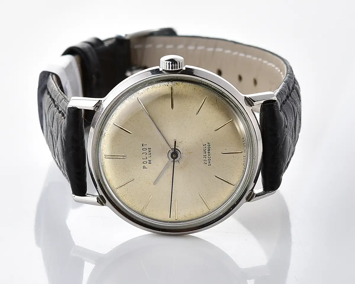 Vintage Poljot De Luxe with slim 23 jewels 2209 movement - stainless steel case, 1960s - Image 5