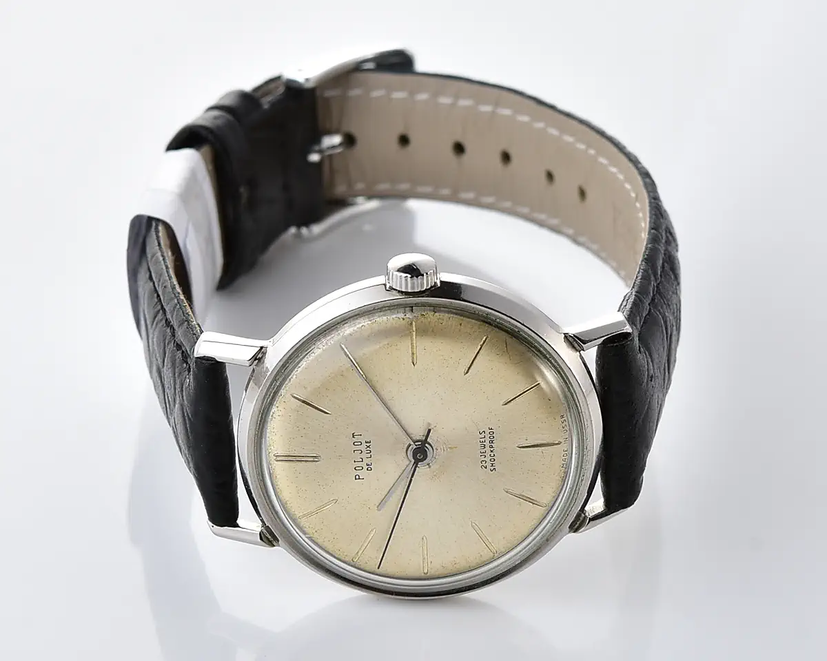 Vintage Poljot De Luxe with slim 23 jewels 2209 movement - stainless steel case, 1960s - Image 6