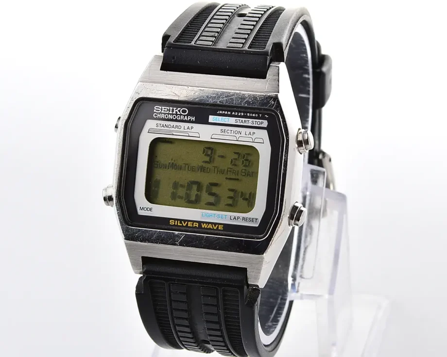 Vintage Seiko Silver Wave A229 LCD Chrono | Soviet Watch Store