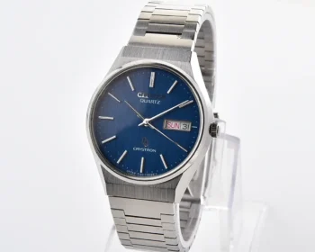 Vintage Citizen Crystron Quartz – Blue Dial Day-Date from March 1978