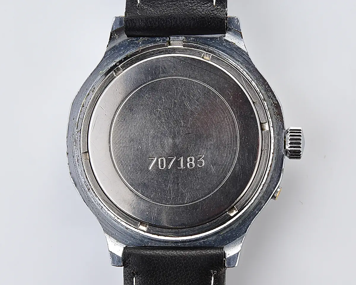 Slava Soviet mechanical watch with blue dial, day & date, 26 jewels, from the 1980s - Image 10