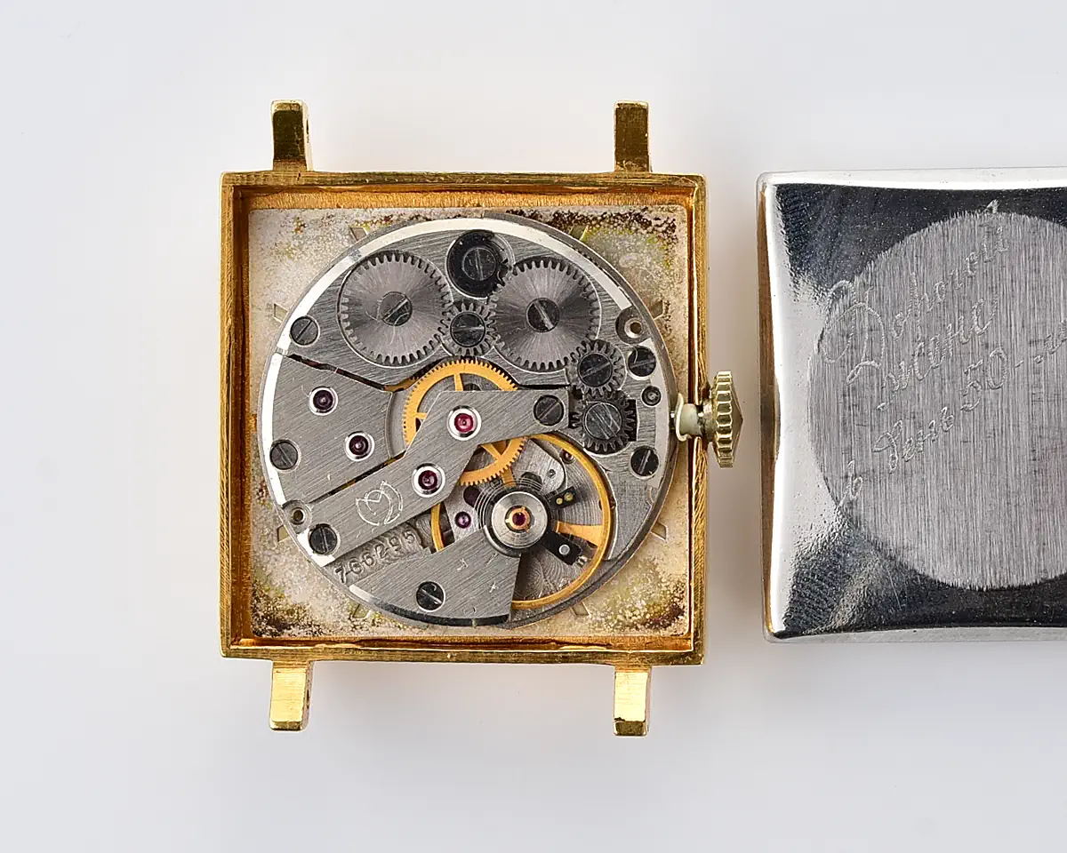 Square Slava Soviet gold-plated mechanical watch with date - complete with box & passport, from January 1976 - Image 14
