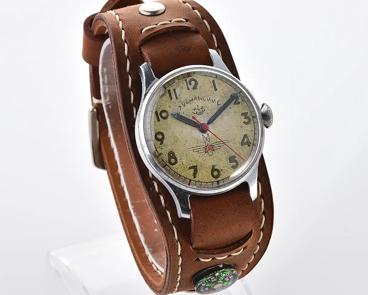 Rare: Sturmanskie Type 1 Soviet mechanical watch with compass strap – the original Air Force pilot's watch, from the 1st quarter of 1950! - Image 3