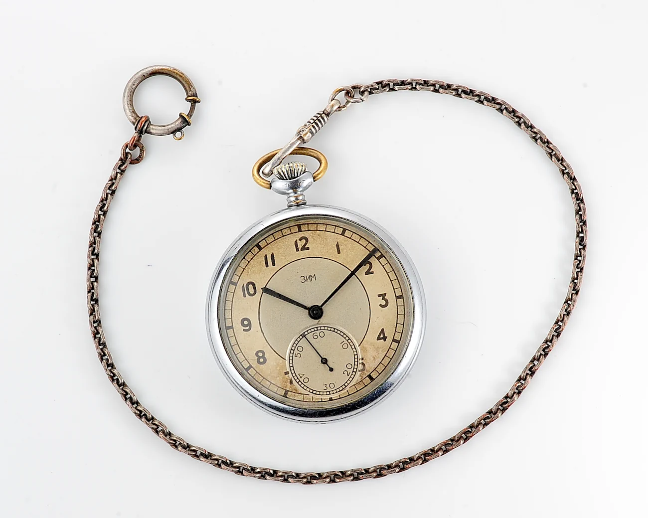 Pocket Soviet ZiM - hefty mechanical watch from the 4th quarter of 1947! - Image 2