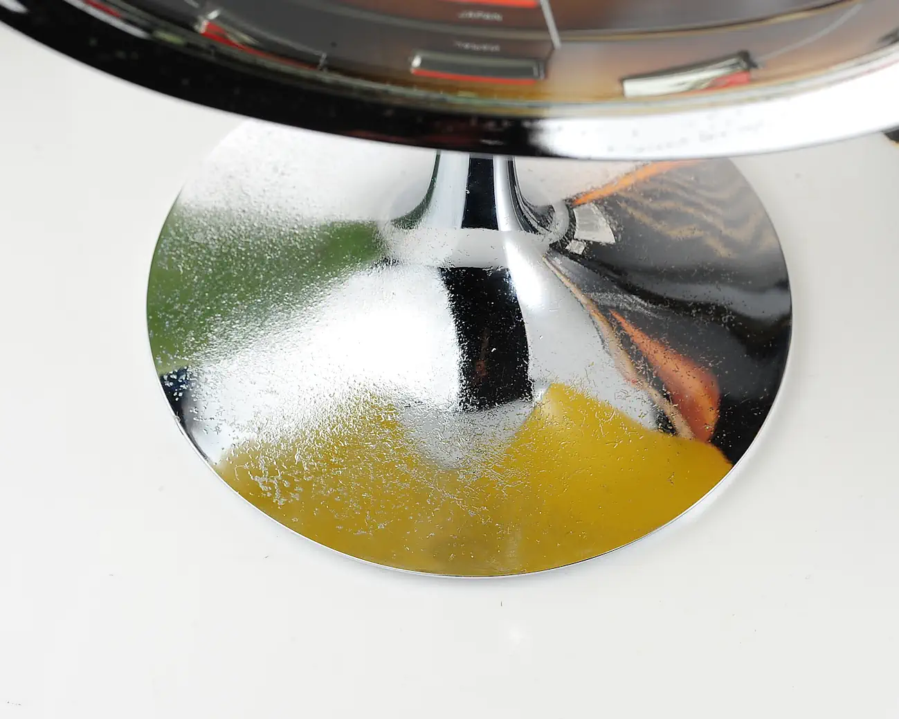 CITIZEN Space Age Oval Showa RetroTable Clock 51141 mustard tulip stand 21553-SWS_3188