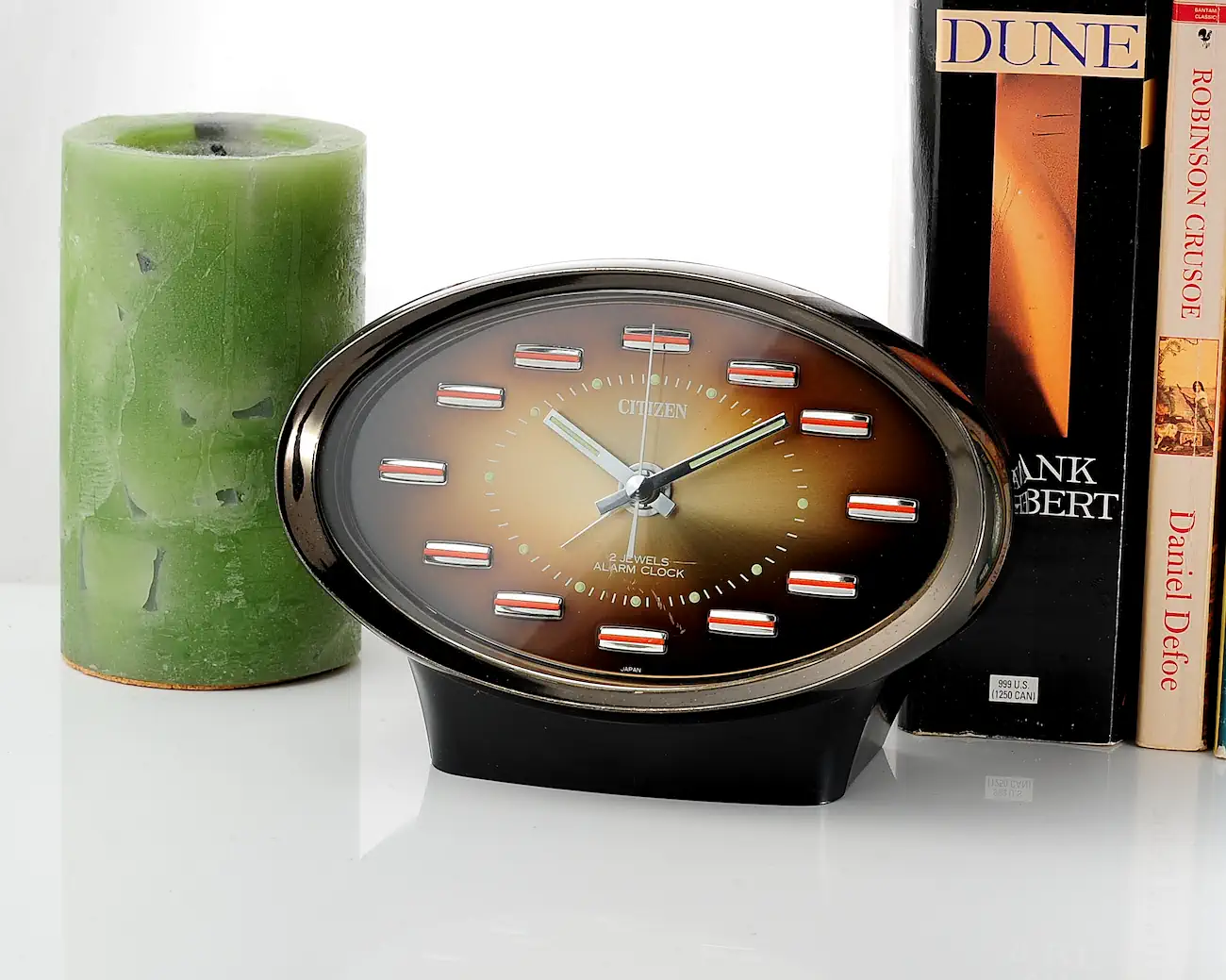 CITIZEN Space Age Oval Table Alarm Clock Showa 21552-SWS_3176