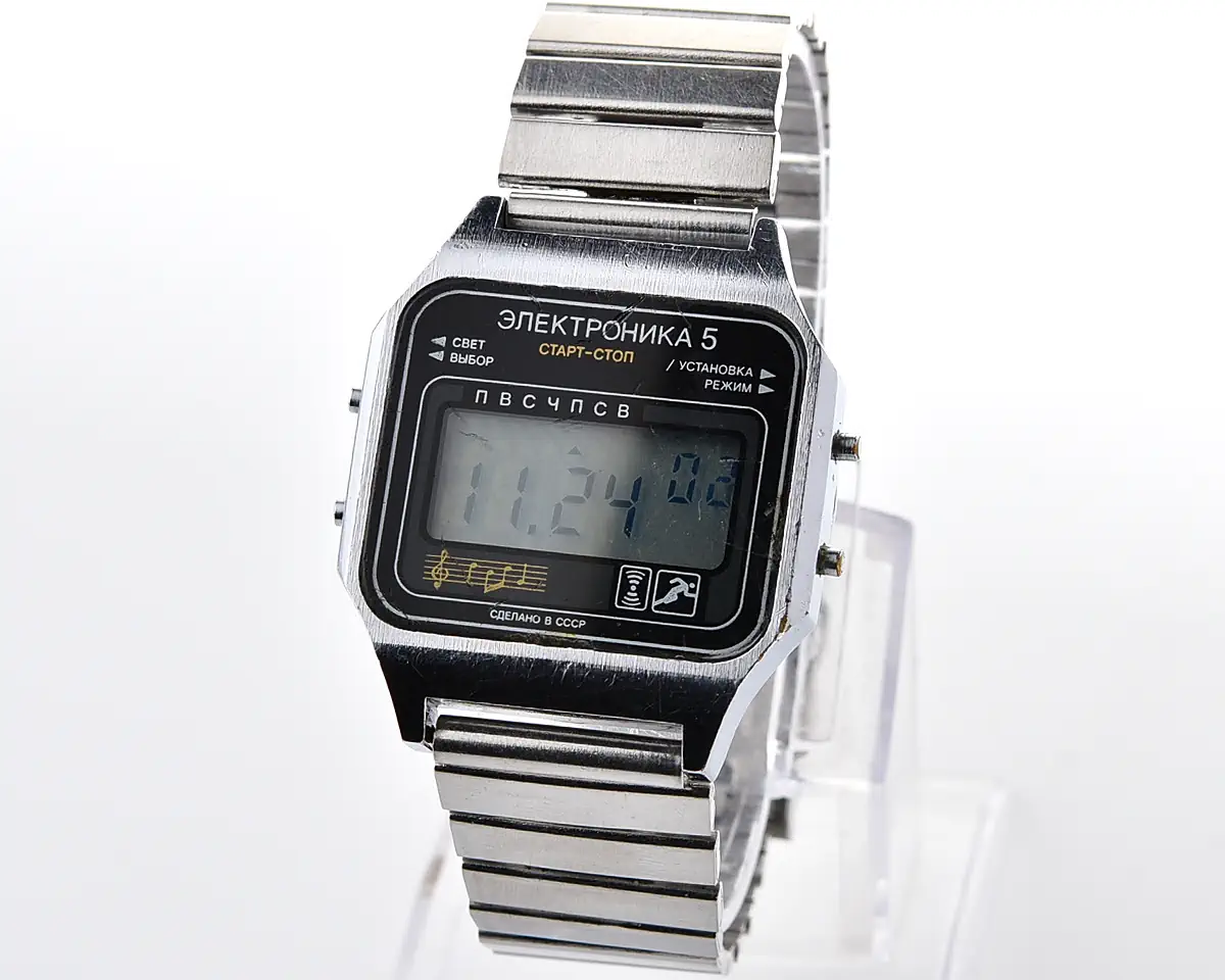 Vintage USSR digital watch Electronika 5 with two melodies + intermittent signal