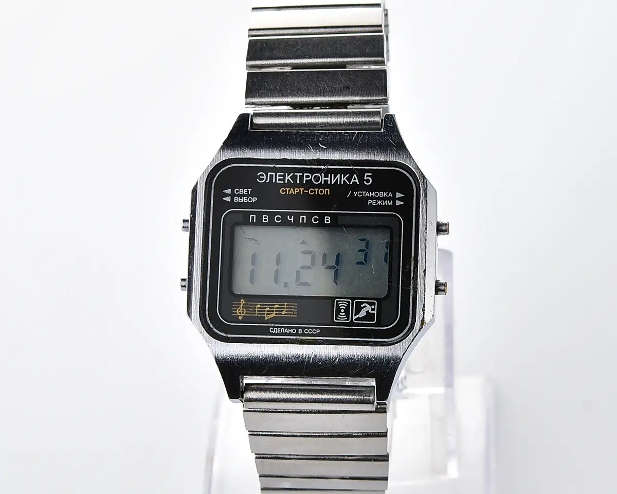 Vintage USSR digital watch Electronika 5 with two melodies + intermittent signal - Image 2