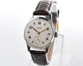 Vintage Soviet Mayak mechanical watch in hermetic case, 1MChZ, from 1950s