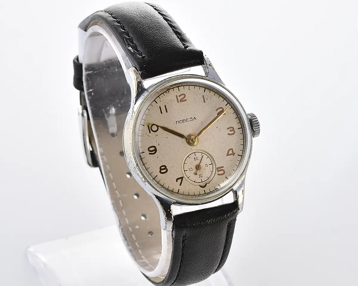 Soviet Pobeda "34-K" in hermetic case, 1MChZ, from the 1st quarter of 1955 – the same model as the first watch in space! - Image 3