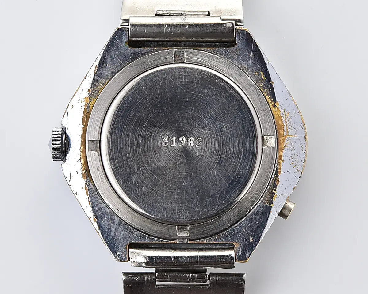 Vintage Soviet Poljot Olympic Moscow 1980 day-date mechanical watch with grey gradient dial & oval "Stadium" case - Image 11