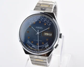 Vintage Soviet Raketa Perpetual Calendar - Blue Dial, Steel Bracelet, Cal. 2628.H