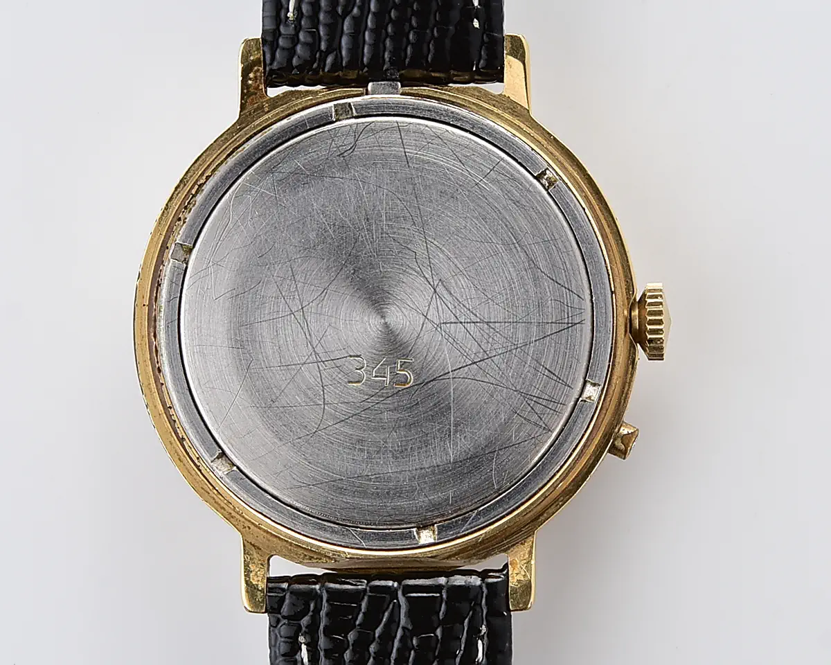 Vintage Soviet Slava Gold-Plated Day-Date, 26 Jewels - Black Dial with Gold Hands, Russian Day - Image 10